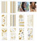 10 Feuilles Tatouage Temporaire,Tatouage Paillette Tatoo Temporaire Faux,Autocollants Métalliques Étanche Dorés Faux Tatouages, pour Festival Tatouage,Halloween,Fêtes,Hommes et Filles