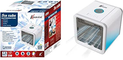 KASAVIVA Ventilatore da Tavolo Portatile Raffreddatore Ice Cube 3 Velocita'