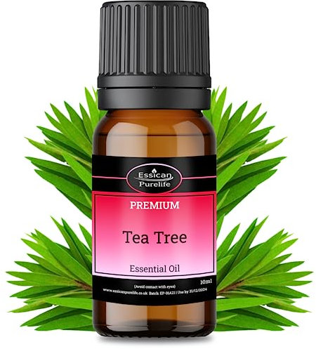 Tea Tree Essential Oil 10ml, 100% Tea Tree Oil Natural Therapeutic Grade, Ideal Essential Oils for Cleaning House, Essential Oil Diffuser, Pure Tea Tree Oil for Piercings, Tea Tree Oil for Skin