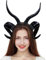 Orgoue Teufelshörnern Haarreif, Dämon Hörner Kopfschmuck Schaf Horn Stirnband Accessoire für Frauen Erwachsene Kinder für Halloween Karneval Kostüme Fotos Requisiten (4Horns)