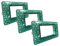 3 x Supporti plastica per interruttori e prese per cassette 502-503 - 504-507 da 2-3 -4-7 posti Compatibili living matix e vimar (Vimar Compatibile, 3 posti)