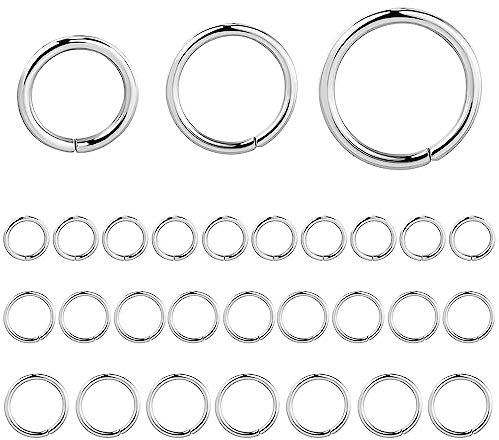 ALEXCRAFT Open Jump Rings, 60Pcs 925 Sterling Silver Rings 3 4 5mm for Jewelry Making, Sterling Silver Split Rings Small Mini Open Jump Rings for Jewelry Repair Necklace Bracelet Connect Chain Link
