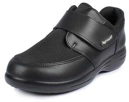 Aerosoft Klett-Halbschuh Stretch 16 Damen Herren Weite G-H rutschhemmend (schwarz, Numeric_40)