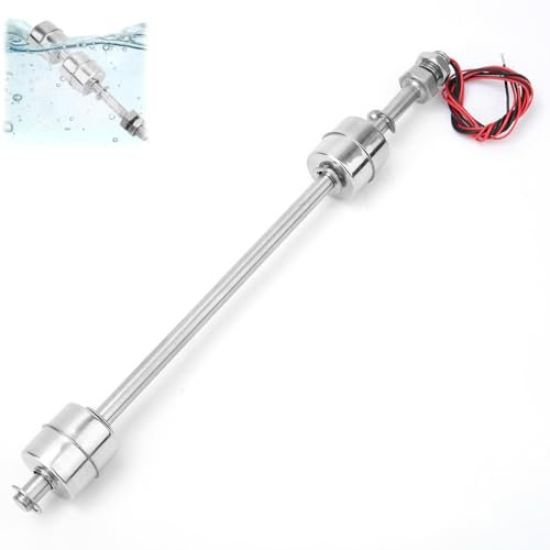 Double Interrupteur à Flotteur en Acier Inoxydable, Interrupteur à Flotteur Vertical, Contrôleur d'eau à Double Interrupteur à Flotteur en Acier Inoxydable pour Piscines de