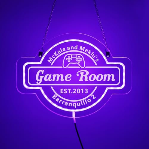 Benutzerdefiniertes Acryl Gamer Neonschild, Personalisiertes Spielzimmer Acryl Wandkunst, Spielzimmer Leuchtschild, Gaming LED Neonschild, Spielzimmer Neonschild