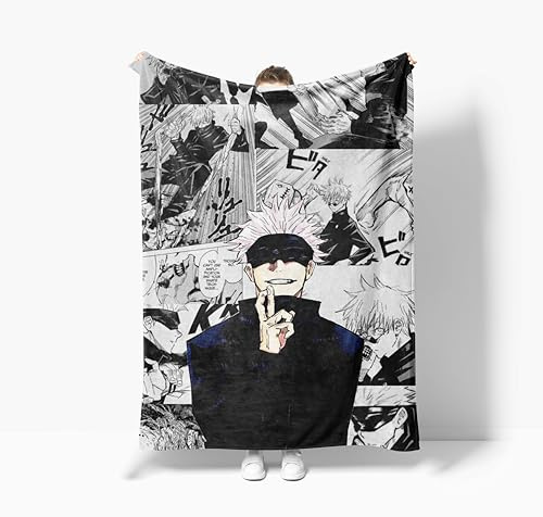 Anime Decke Itadori Yuuji/Okkotsu Yūta/sukuna/Fushigura Megumi/Gojō Satoru Anime Print Flanell Decke Cartoon Bettwäsche Ultra-weich und warm Nap Decke