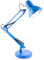 BEL AIR HOME - Antigone LED-Schreibtischlampe, schwenkbar, Vintage, Retro, verstellbar, 34-67 cm, E27-Beleuchtung, Metall, Blau (Glühbirne nicht inklusive)