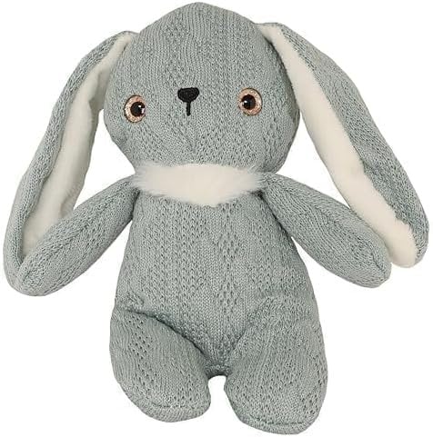 Toyland® 17 cm (6,6 Zoll) kuscheliger hellblauer Kaninchen Strickhase – Plüschtier für Kinder – Geeignet für Kinder ab 12 Monaten