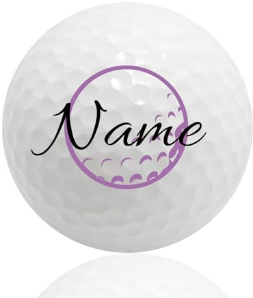 NGTSFLY Golfball Personalisiert mit Wunschtext,Golf Geschenke für Männer Frauen Monogramm Golfbälle (3 Bälle) (GBB-43)