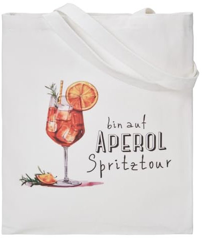 RF&CM Aperol Spritz JGA Tasche • Holy Aperoli • Bin auf Aperol Spritztour • Jutebeutel Mädchen Geschenkidee Sommerfeeling zu jeder Jahreszeit (Spritztour)