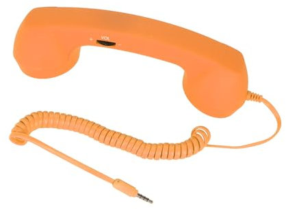 Retro Telefonhörer mit 3,5 mm Handyempfänger, USB Hörer für Mobiltelefone, Lautsprecher und Mikrofon mit Hoher Lautstärke, für Mobilgeräte, Einfache Beantwortung von Anrufen