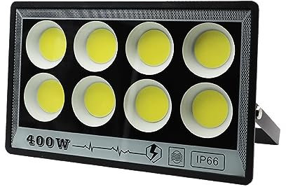 XINFULI Foco LED Reflector LED 500W 400W 100W 50W Alto Brillo IP66 Impermeable Al Aire Libre Proyector De Iluminación Para Jardín Proyector De Pared Luces Ambiente Perfecto Para Fiestas (COB 400W)