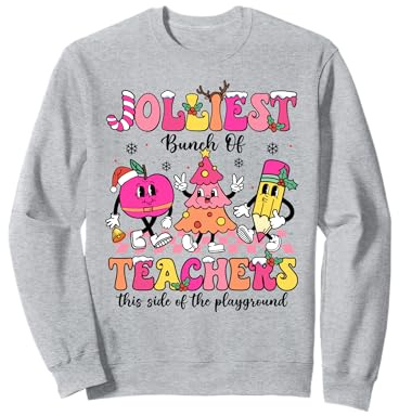 Lustige Lehrer Maskottchen Christbaum Bleistift Weihnachten Sweatshirt