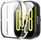 Rojeuinn Pack de 2 Fundas para Xiaomi Redmi Watch 5 Active Funda Protectora con Protector de Pantalla, PC Dura 360° Funda Protectora Ultrafina Antiarañazos Antipolvo - Transparente+Negro