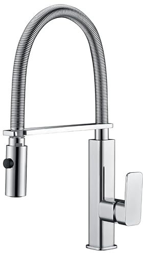 GALYON IMEX Grifo Cocina Flexible - TOULOUSE Grifo Cocina Monomando con Difusor de 2 Funciones, Cuerpo de Latón, Cartucho Cerámico Ø35mm, Diseño Moderno y Funcional