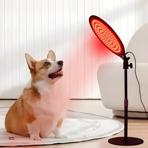 Mavdecll Rotes Licht Therapie Lampe, Haustiere Rotes Licht Mit Verstellbarem Stand, 660nm & 590nm & 660nm Wellenlänge, Sicher & Nicht-invasiv, Für Hunde Katzen Muskeln Schmerzlinderung