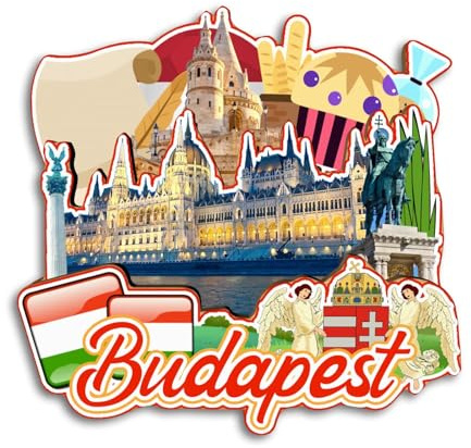 Quwsne Kühlschrankmagnet, Budapest, Ungarn, Kühlschrankmagnet, Stadt, Reise, Souvenirs, Touristengeschenke, 3D, klassische Sehenswürdigkeiten, handgefertigt, Handwerk, Heimdekoration, 3926