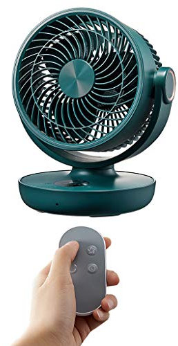 Rudiaoa Ventilatore da tavolo ricaricabile USB da 10000 mAh alimentato a batteria con temporizzazione a distanza