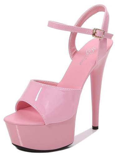 Damen Pumps Sexy Super High Heels 15cm, Wasserdichte Plattform, Sandalen, Model Frauen Sommer High Heel Chunky Shoes mit Offenem Zeh