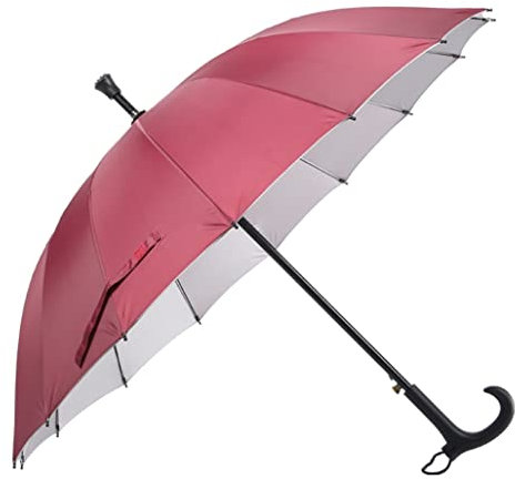ZGYOZMNG Parapluie Coupe-Vent Robuste à Long Manche, Parapluie Droit, Parapluie de Patio Coupe-Vent, Parapluie de Pluie, Grand Parasol, Parapluie étanche (G 91 x 77 cm)