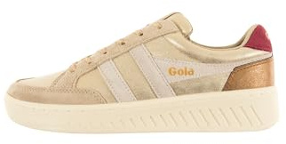 Gola Women's Superslam Blaze Ii Sneaker, Gold/Off White/Cerise, 4 UK