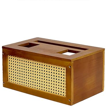 LUOWEIYA WiFi Router Storage Box, WiFi Router Storage Cabinet Floor Standing, Double Modern Standing Cabinets, Modem Cover for Home Office(Walnut)