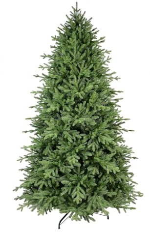 Albero di Natale artificiale realistico da 4 piedi, alberi di Natale nordici premium, rami incernierati, supporto in metallo pieghevole