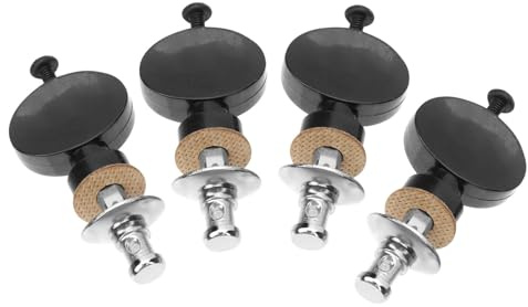 DECHOUS 4 Stück Ukulele Stimmwirbel Kleine Runde Stimmknöpfe aus Sicherem Material Einfache Montage Glatte Oberfläche Vintage Design Passend für Ukulele Saiten Zubehör für Gitarren und