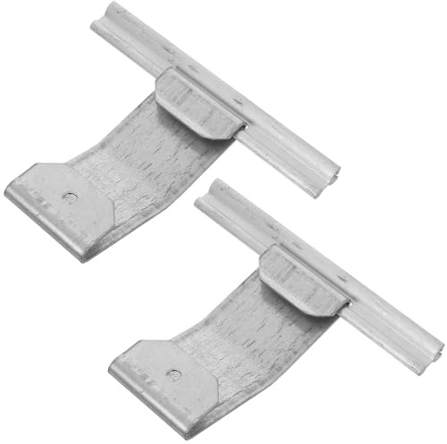 Hoement Ganci a J in Ferro Zincato per Porte Scorrevoli e Tapparelle Set 2 Pezzi Ganci Antivento per Finestre e Tende a Rullo Installazione Semplice e Sicurezza Rinforzata