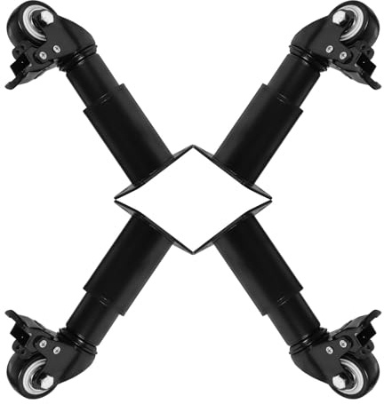 Mikikit Pieds Réglables en Métal roulettes pour Meubles, Lot de 4 Pièces Adaptées aux Armoires, Tables Basses et Canapés, Design Robuste, Installation Rapide, Hauteur de 145 à 160 MM