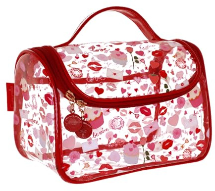 Camomilla Milano Travel Bag, PVC, Love Peek, Colore Rosso