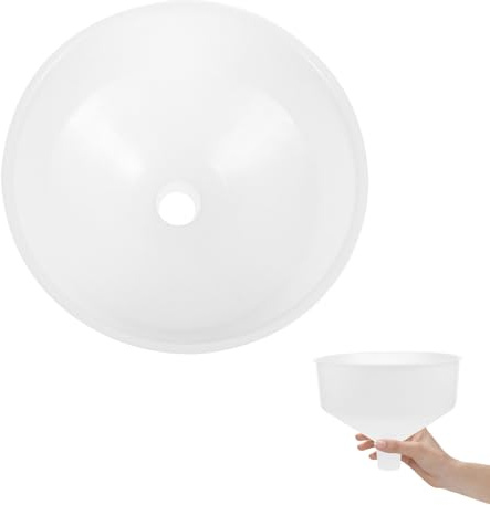 Large Plastic Funnel White for Beverage and Oil Transfer | Wide-mouth Design, Spill Prevention, Bottle Filling, Multi-purpose Use for Beer and Soy Sauce