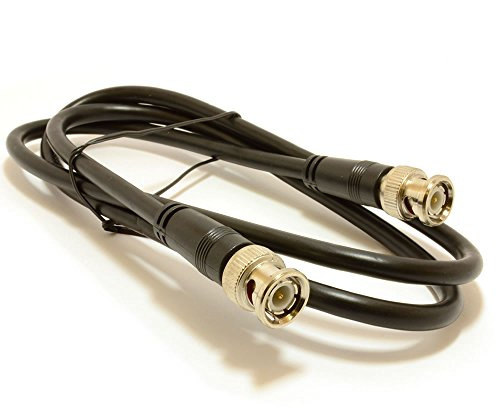 kenable BNC Male to Male Video Cable RG59 75 Ohm Pure Copper CCTV Camera Coaxial Lead Black 1m