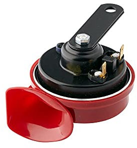HELLA Fanfare - STYLE HORN TE24 - 12V - 110dB(A) - Frequenzbereich: 400Hz - Hochton - elektrisch - Gehäusefarbe: rot/schwarz - Flachsteckanschluss - Menge: 1 - 3FG 007 424-001