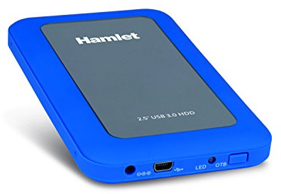 Hamlet Box PER HDD 2.5IN USB3.0 BLU