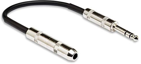 Hosa DOC-106 Insert Direct-out Adaptor, Serviceable 1/4 Inch TRS to 1/4 Inch TSF, 6 Inches