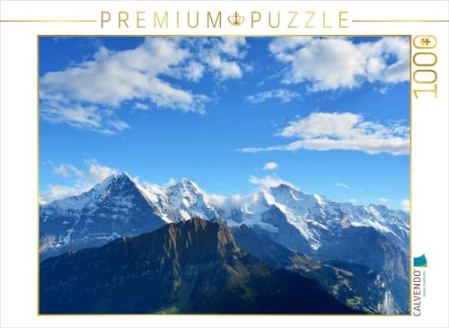 CALVENDO Puzzle Eiger, Mönch und Jungfrau Panorama | 1000 Teile Lege-Größe 64 x 48 cm Foto-Puzzle für glückliche Stunden