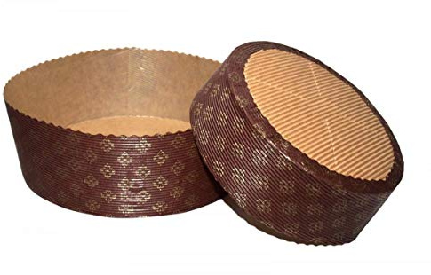 ARCOBALENOPARTY 5 Stampi per PANETTONE Monouso 1000 gr Basso in Carta Forno monouso Adatti per Dolci Natalizi o Panettoni