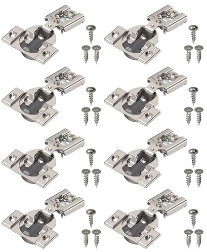 Blum 38N355BE08x8S Compact Soft-Close 1/2'' Overlay Blumotion Hinge, Nickel Finish (Pack of 8)