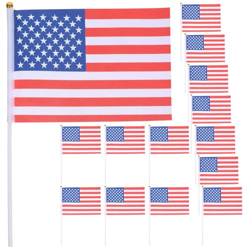 Stücke Amerikanische Hand Fahnen Mini USA National Land Hand Flagge für Paraden Scout Truppen Rückkehr 5,5x 10,2