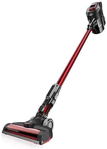 Cecotec Aspirador Vertical Conga ThunderBrush 820 Immortal Battery 29.6 V, Aspirador Vertical, Escoba y de Mano, Tecnología Ciclónica, Filtro HEPA, Autonomía 65 min, Tecnología 360ºy, Rojo