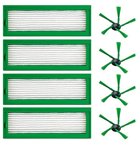 8 Stück Vorwerk Kobold Ersatzkit Zubehör für Vorwerk Kobold VR200 VR-200 Vaccum Cleaner Filter Ersatzteil (Bürsten seitlichen Cerda, Filter) für Staubsauger Roboter.