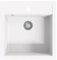 vidaXL Fregadero de Cocina de Granito con un Seno Lavabo Cocina Fontanería Piezas de Fontanería y Bricolaje Resistente Pileta Escurreplatos Blanco