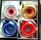 Jingle Bells Lauscha Christbaumschmuck Nostalgie Reflexkugel 8cm 4er Set bunt gemischt