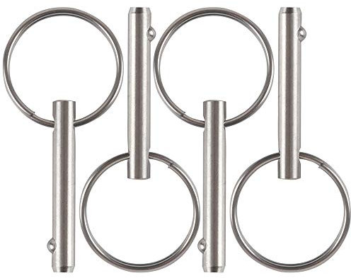 4 Pack Small Quick Release Pin, Diameter 3/16, Usable Length 0.95, Full 316 Stainless Steel, Bimini Top Pin, Marine Hardware