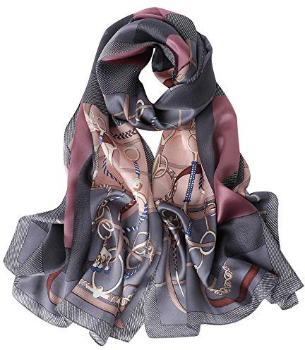 STORY OF SHANGHAI Seidenschal Damen 100% Seide, 20+ Bunte Luxuriöse Schals, Warm & Weich, als Stola Seidentuch Halstuch Pashmina - 53 * 170 cm (022804)