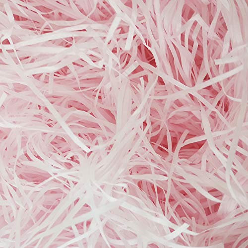 Emartbuy 1000 Grams / 1 Kg Shredded Paper, Ideal for Gift Decoration, Hamper Filling and Gift Packaging - Pink