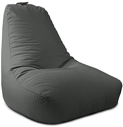 rucomfy Beanbags Large Indoor/Outdoor Bean Bag Chair, Home & Garden Recliner Seat, Durable & Water Resistant 97 x 82 x 80cm (Slate Grey)