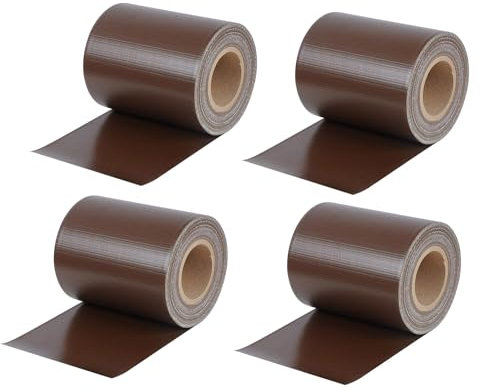 WOLTU Sichtschutzstreifen PVC, Zaunsichtschutz 19 cmx140 m, Doppelstabmattenzaun Sichtschutz, Sichtschutzfolie Zaun Gartenzaun, Zaunfolie, Windschutz blickdicht, inkl. 100 Clips, Braun