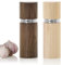 AdHoc Gewürzmühlen Geschenk-Set | hochwertige Pfeffermühle und Salzmühle TEXTURA ANTIQUE, weiß & braun, langlebiges Keramik Mahlwerk CeraCut®, Holz/Edelstahl